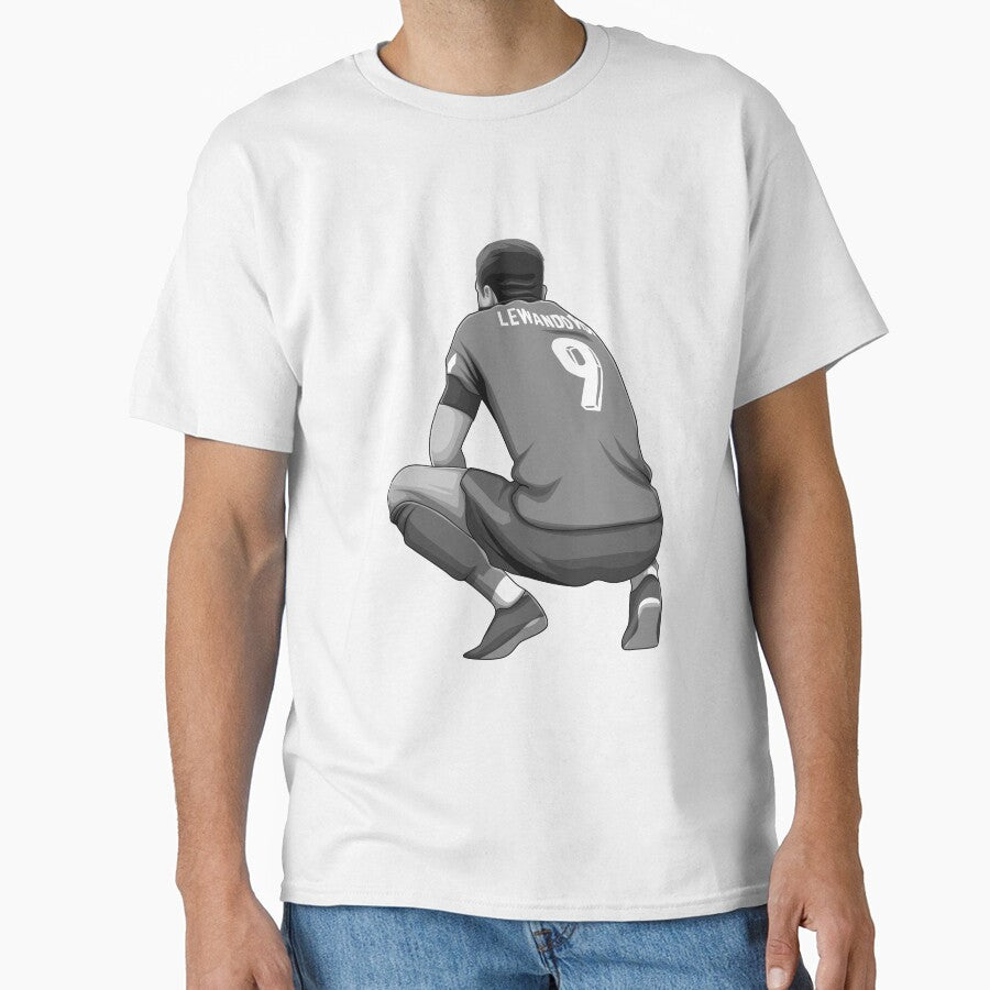 Robert Lewandowski Black and White Version by Aldduardo