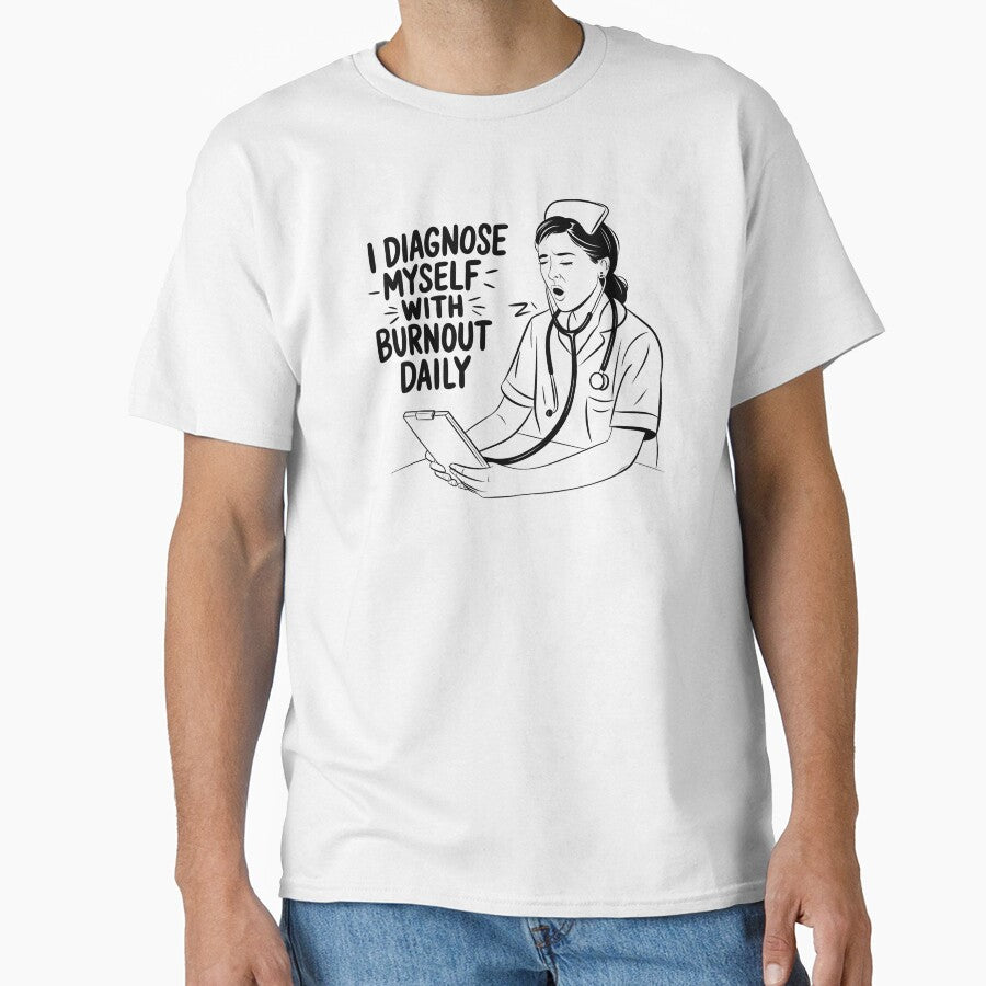 Student Nurse Burnout Funny T-Shirt | Nurse Life by CuteDesignables