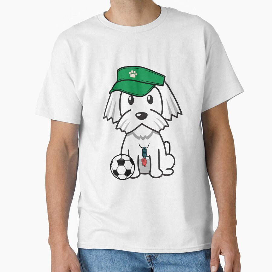 Soccer Player White dog by Pet Station