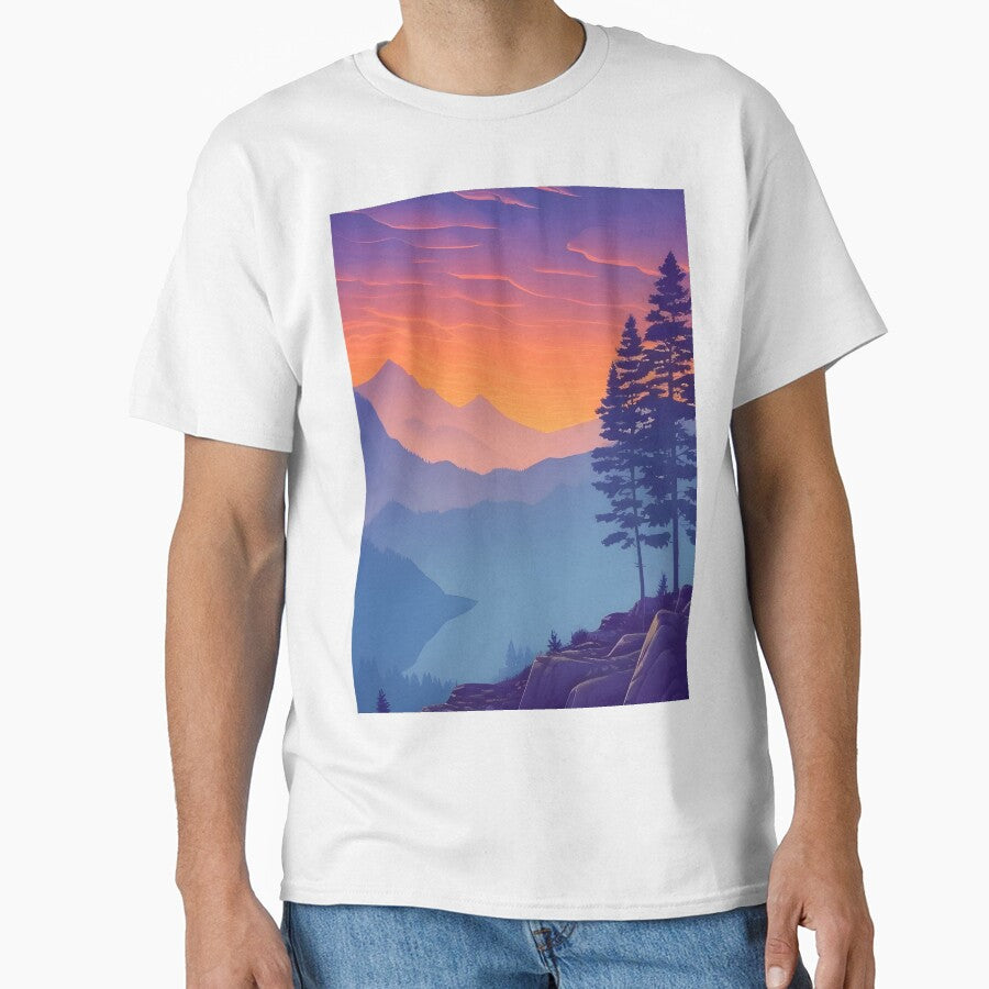 Discover the Elegance and Charm of Our Collection of Minimalist Matte Painting of Beautiful Mountain Landscape in the Bavarian Alps Prints by supeart