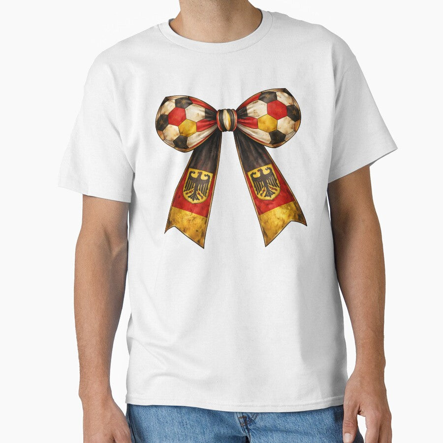 Germany Flag Vintage Patriotic Soccer Bow with Eagle Country Style by MuniraWearify