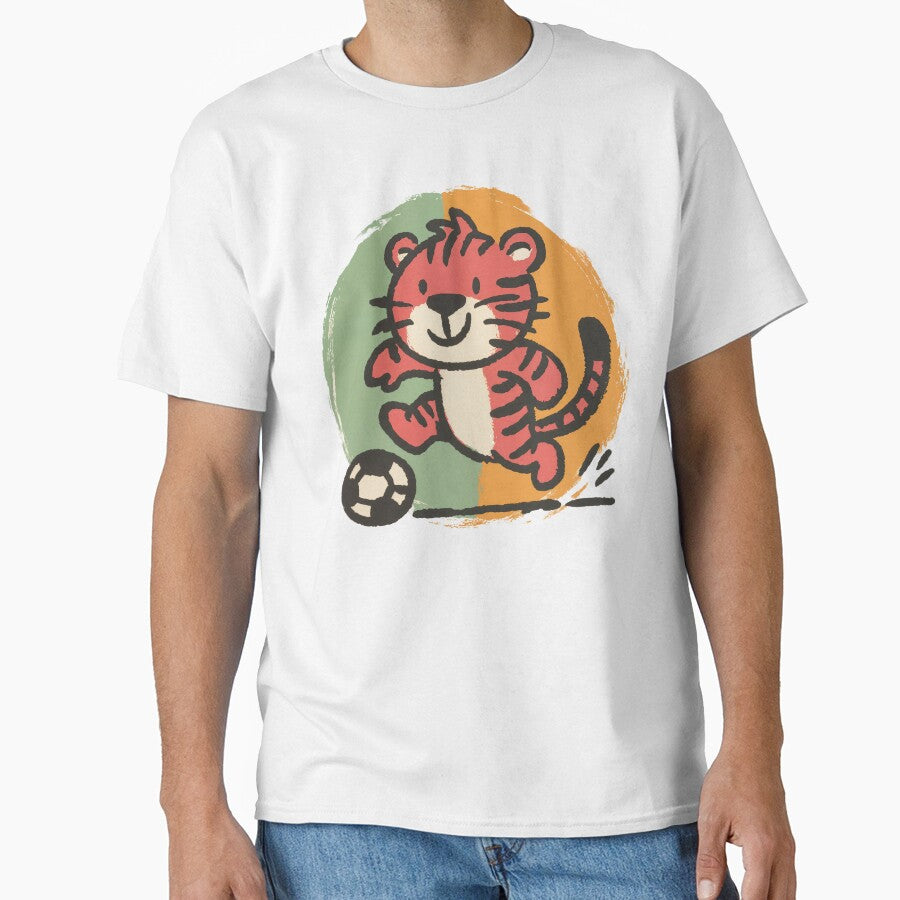 Tiger Cub Goal Rush – Playful Jungle Soccer Mascot in Action by ForeverPrintsOK