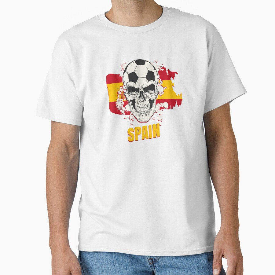 Spain Soccer Player Goalie Spanish Flag Skull by anziehend