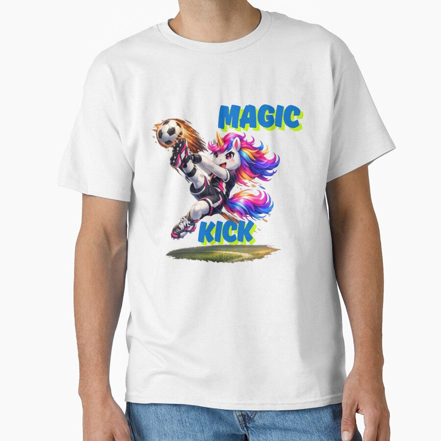Magic Kick Soccer Unicorn – Dynamic Sports Fantasy Design by Black Signal