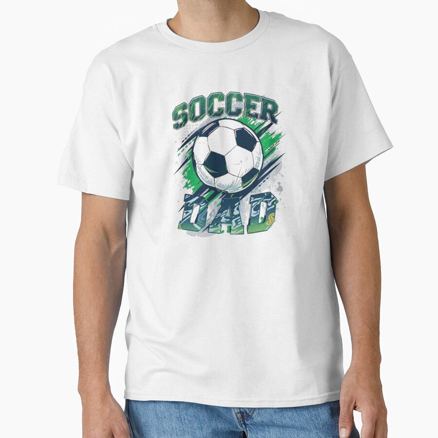 Soccer DAD in Green & Blue by Comforts of Home, LLC