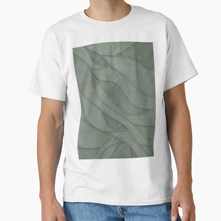 Sage Green Leaf Veins Tetured Pattern by ZedColors