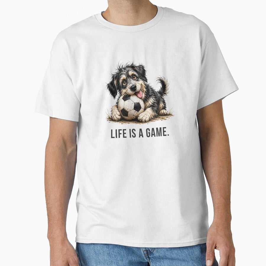 Life is a Game – Soccer Scruffy Dog Illustration by PAPIRO SIGLO XXI