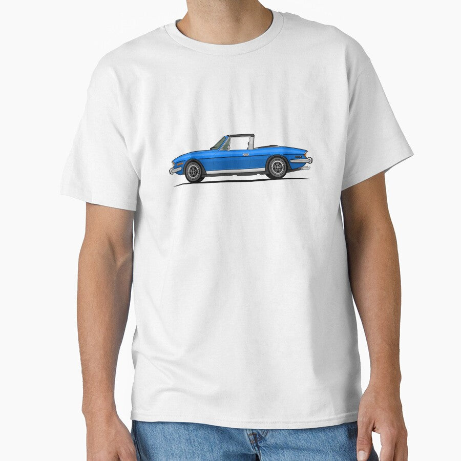 Triumph Stag Single Illustration - Blue by RJWautographics