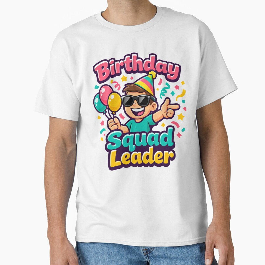 Official Birthday Squad Leader – Funny Birthday Party Humor Design by rushaib