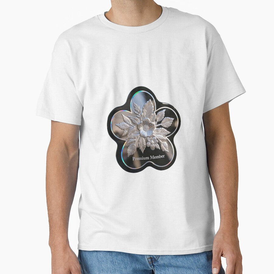 A premium member badge with a flower design on transparent background by Creative88Art