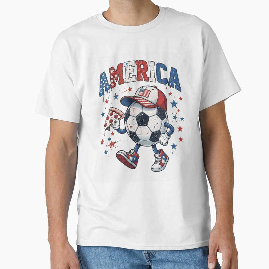 Funny Patriotic USA Soccer Ball Pizza Lover Vintage Distressed by haitrieuic96