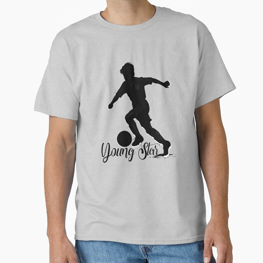 Young Star Soccer Boy Silhouette Athletic Art by AXENT Designs