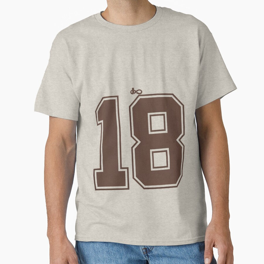 Oversized Streetwear Jersey T-Shirt | Number 18 Varsity Tee | Minimal Aesthetic Sports Shirt | Alpha Club Fashion by Jatin verse