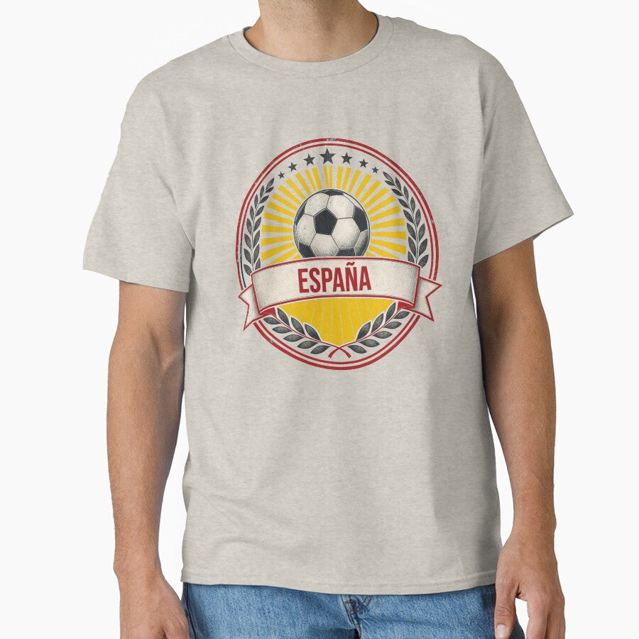 Spain Vintage Soccer Crest — Retro España Football Badge Fan Emblem by icemanphotos