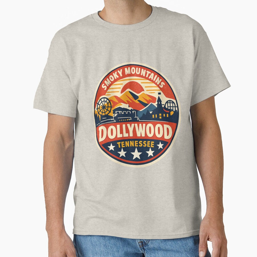 Dollywood Retro Circle | Vintage Tennessee Theme Park Design by Globalcitytees