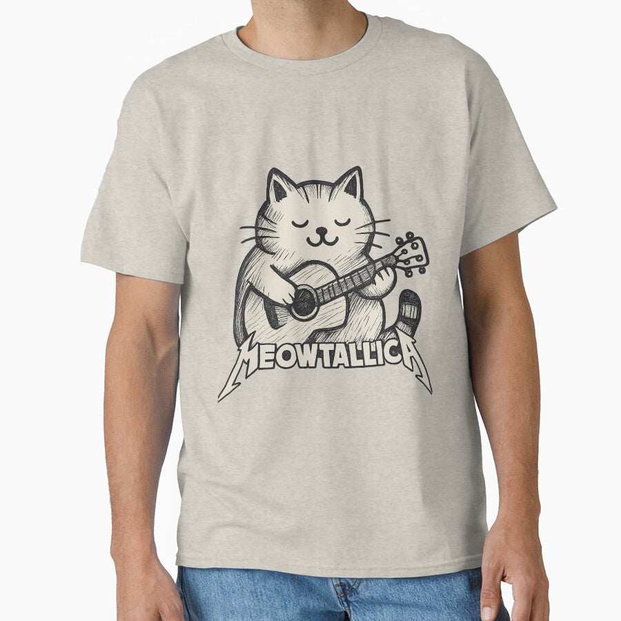 Meowtallica: Feline Guitarist in Metal Style by Tourloutoart24