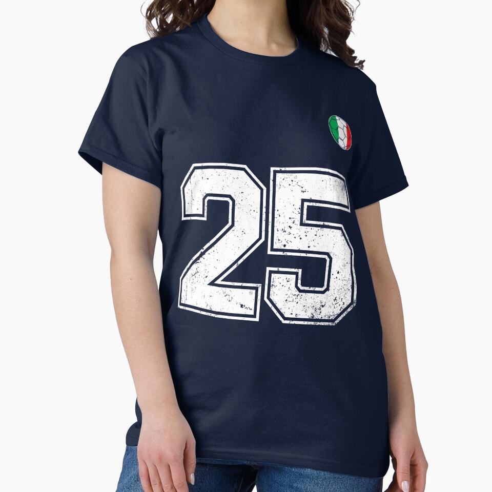 Italy Soccer Number 25 Vintage Sports Fan by RoyesButler
