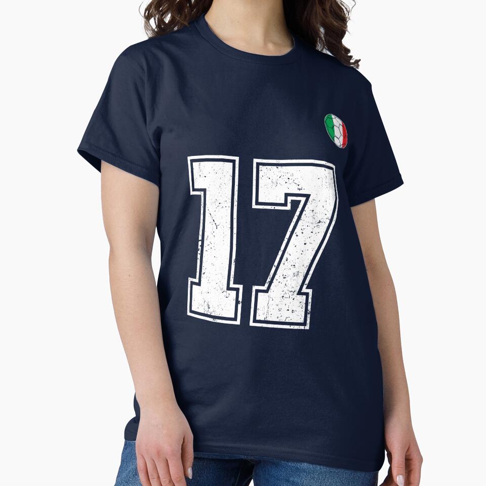 Italy Soccer Number 17 Vintage Sports Fan by RoyesButler