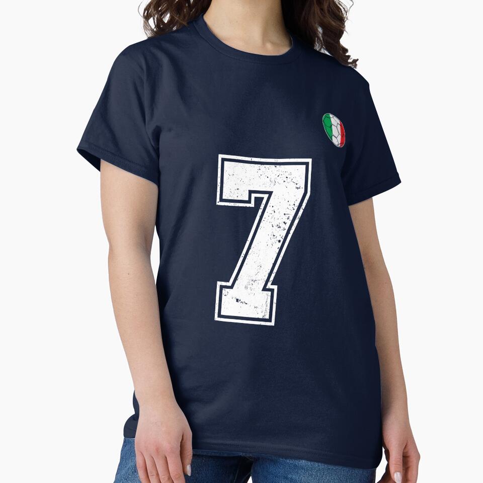 Italy Soccer Number 7 Vintage Sports Fan by RoyesButler
