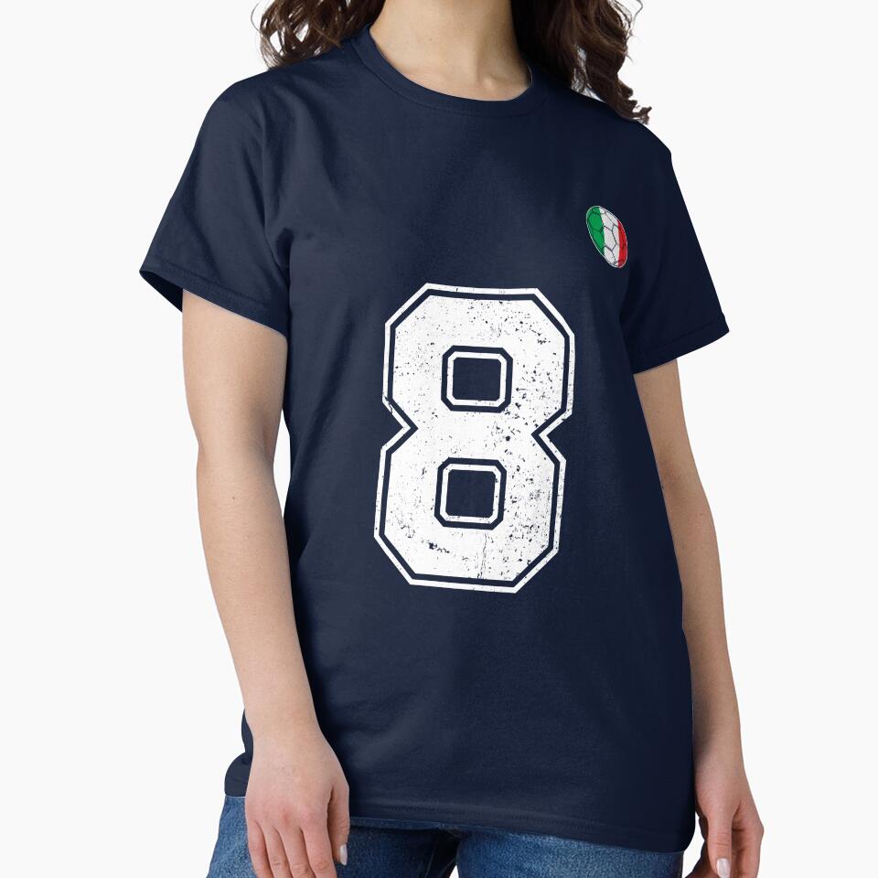 Italy Soccer Number 8 Vintage Sports Fan by RoyesButler