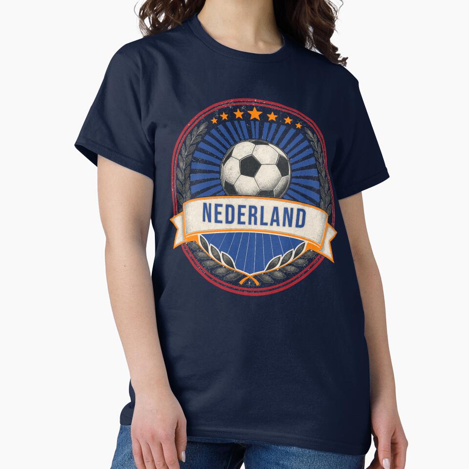 Netherlands Vintage Soccer Crest — Retro Nederland Football Badge Fan Emblem by icemanphotos