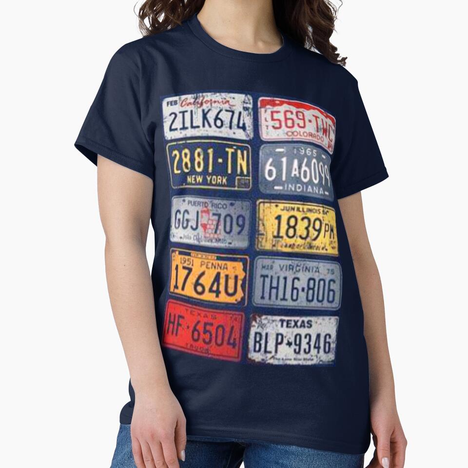 Registration number plate style T-shirt by storeInsight