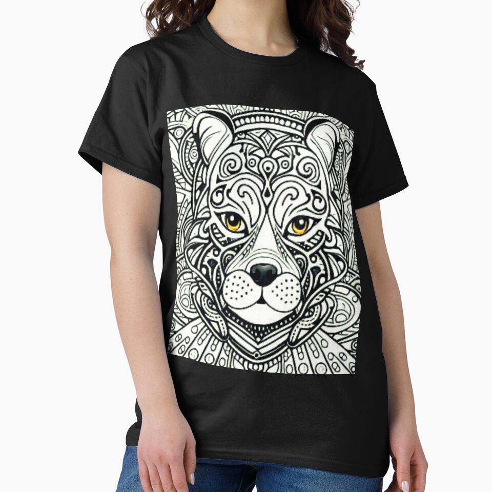 Fine Line Art T-Shirt by ROYALBIRDS