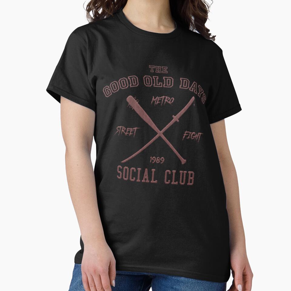 good old days social street fight club - embroidery iron patch textured graphic artwork by hayrpictures