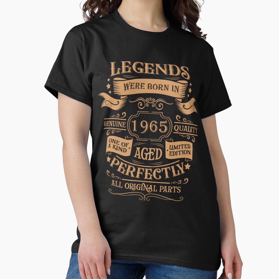 Born in 1965 vintage legends 60th birthday gift by Alexaltay