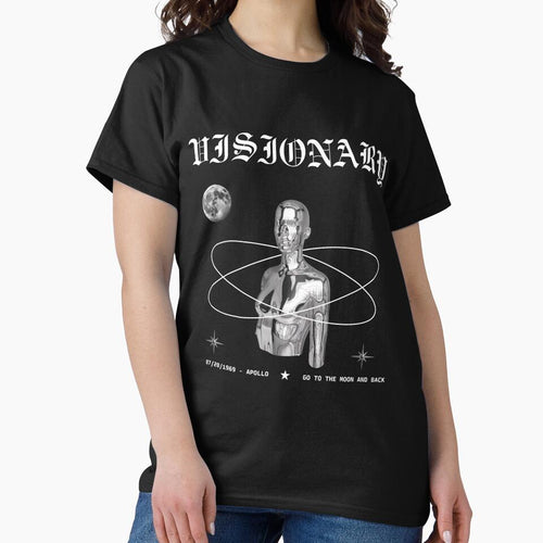Aesthetic Black and White Apollo-11 VISIONARY T-Shirt by YourEnvy