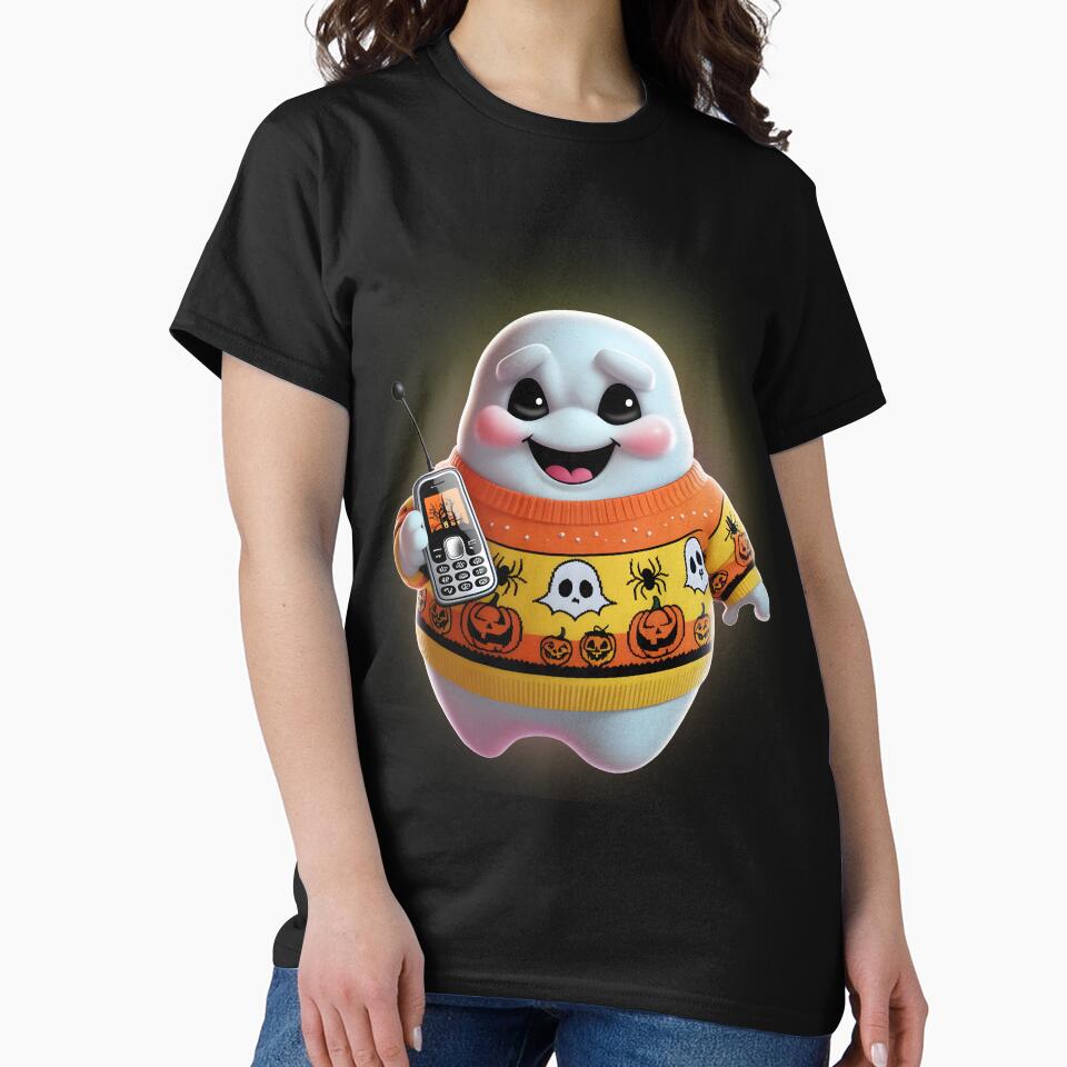 Cute ghost, funny horror sweater by DreamDigi2024RB