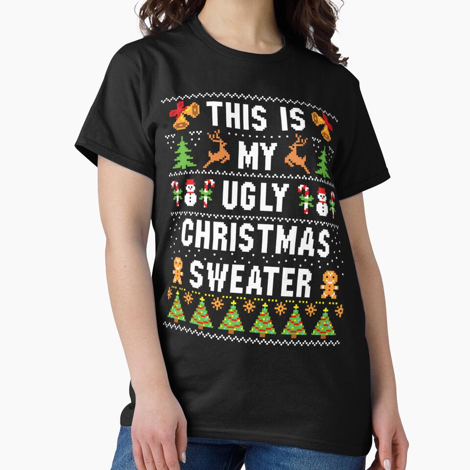 This Is My Ugly Sweater Funny Christmas Short Sleeve by obuabandeppym