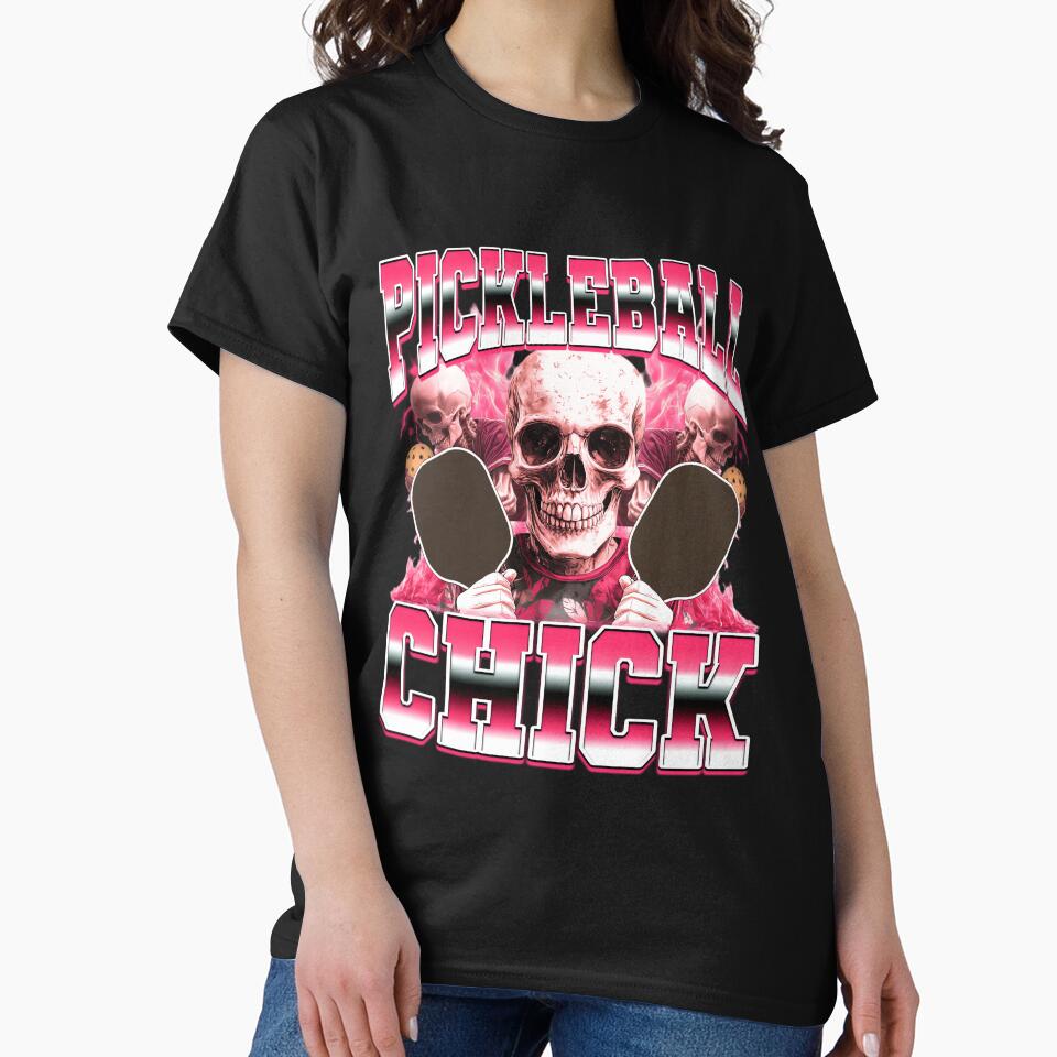 Pickleball Chick Pickleball Player 90s Bootleg Style by PaulTSchafer