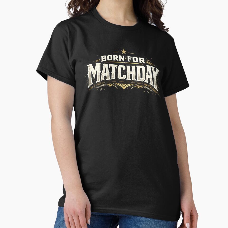 Born For Matchday Vintage Football Typography by PunchDrop