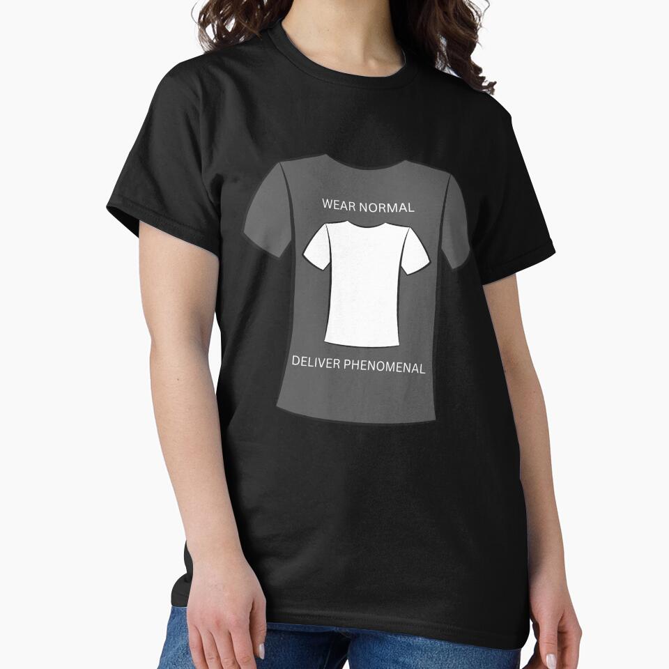 Wear Normal Deliver Phenomenal – Double Layer Modern Aesthetic Tee by rebuZZ-Apparels-The Minimalistic Buzz