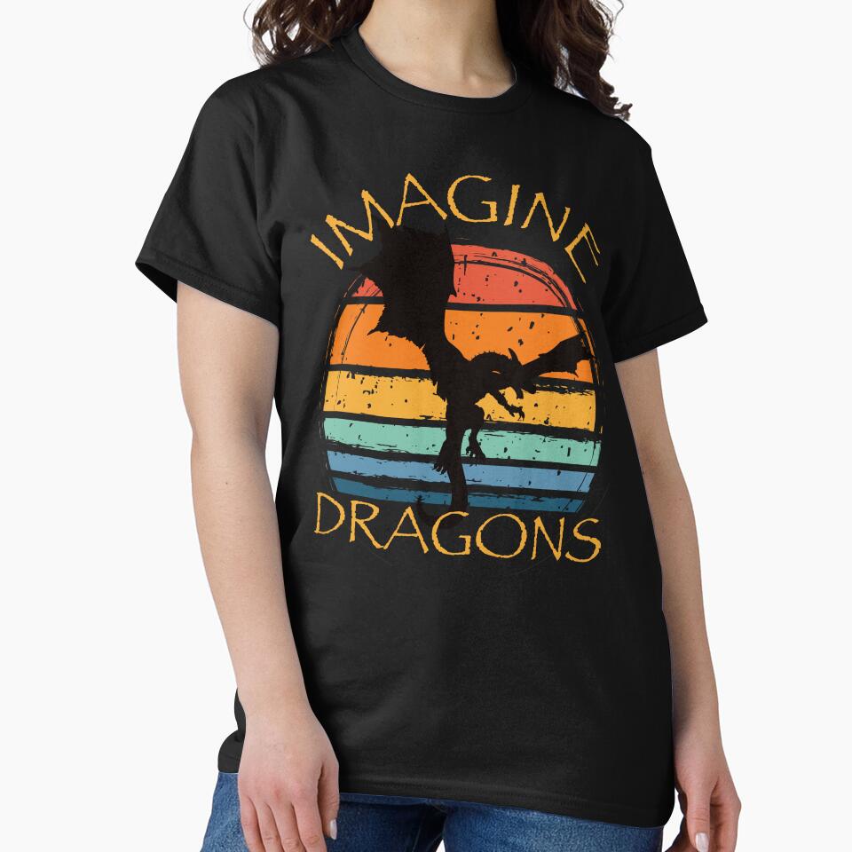 Imagine Fantasy Dragons Vintage Style by Get A Wear  Shop