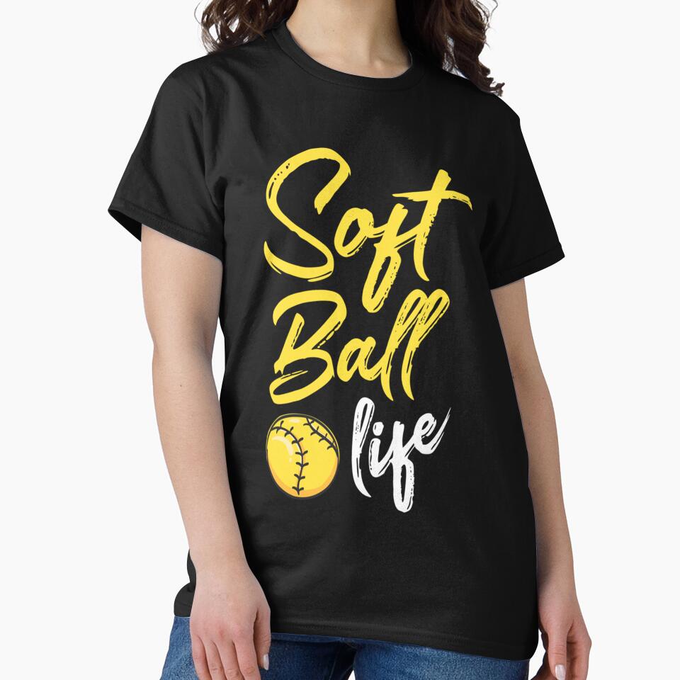 Softball Life Girls Fastpitch Long Sleeve T-Shirt by RobertJayce