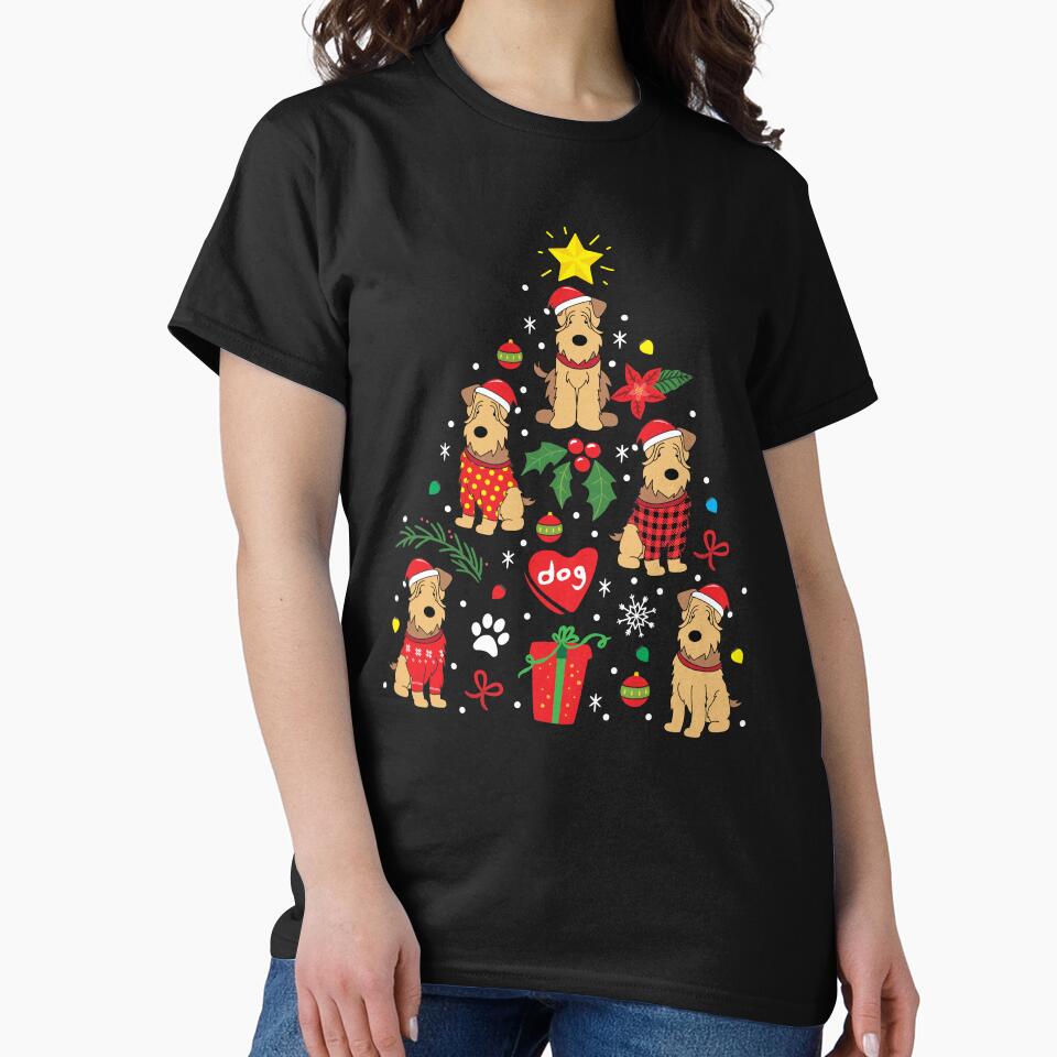 Soft Coated Wheaten Dog Christmas Ornament Tree by rafaeltto