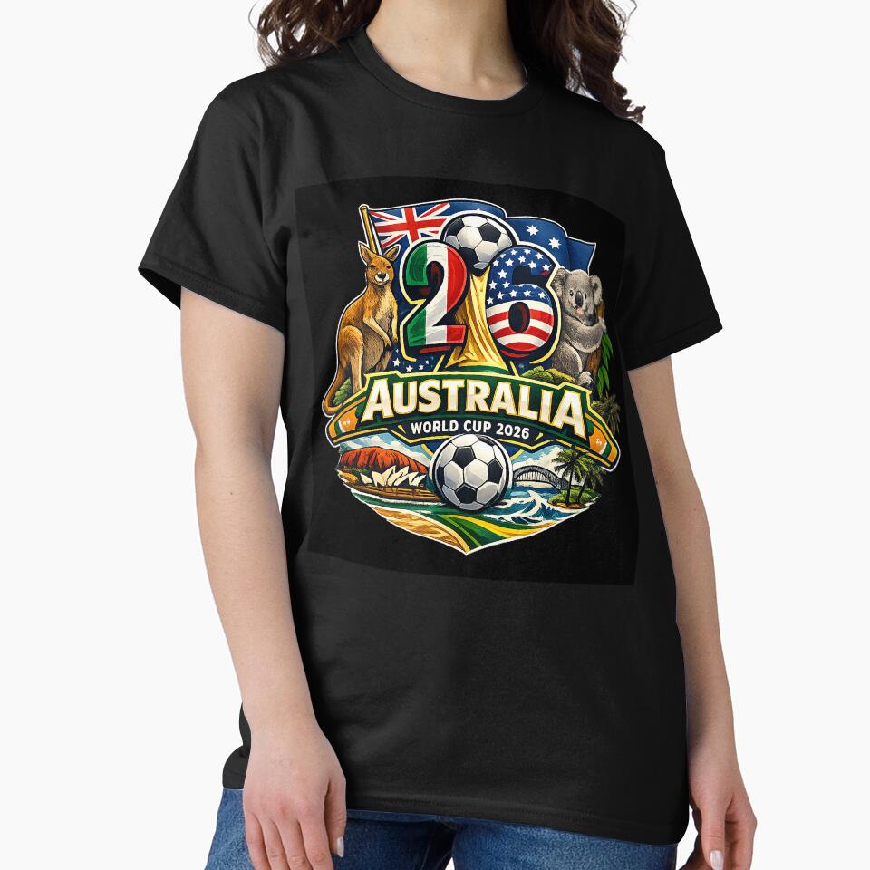 Australia 2026 Football Supporter Kangaroo Green & Gold Fan Art by homashad