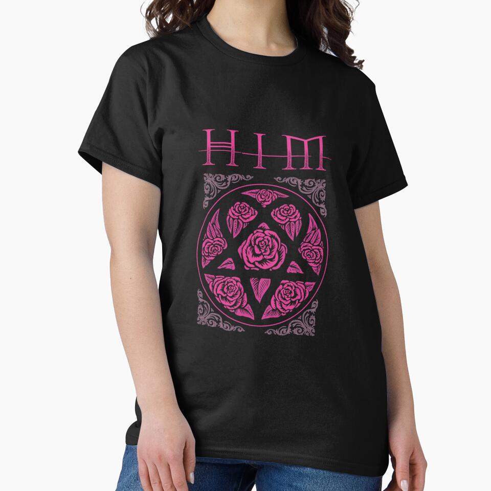 Heartagram Him Band Tee Heartagram Tee Pink Him Band Logo by fredricksonsx