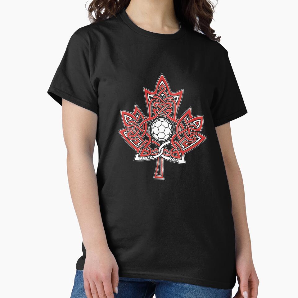 Interwoven Maple Leaf Canada Soccer 2026 T-Shirt_83135197 by gidget-gadget
