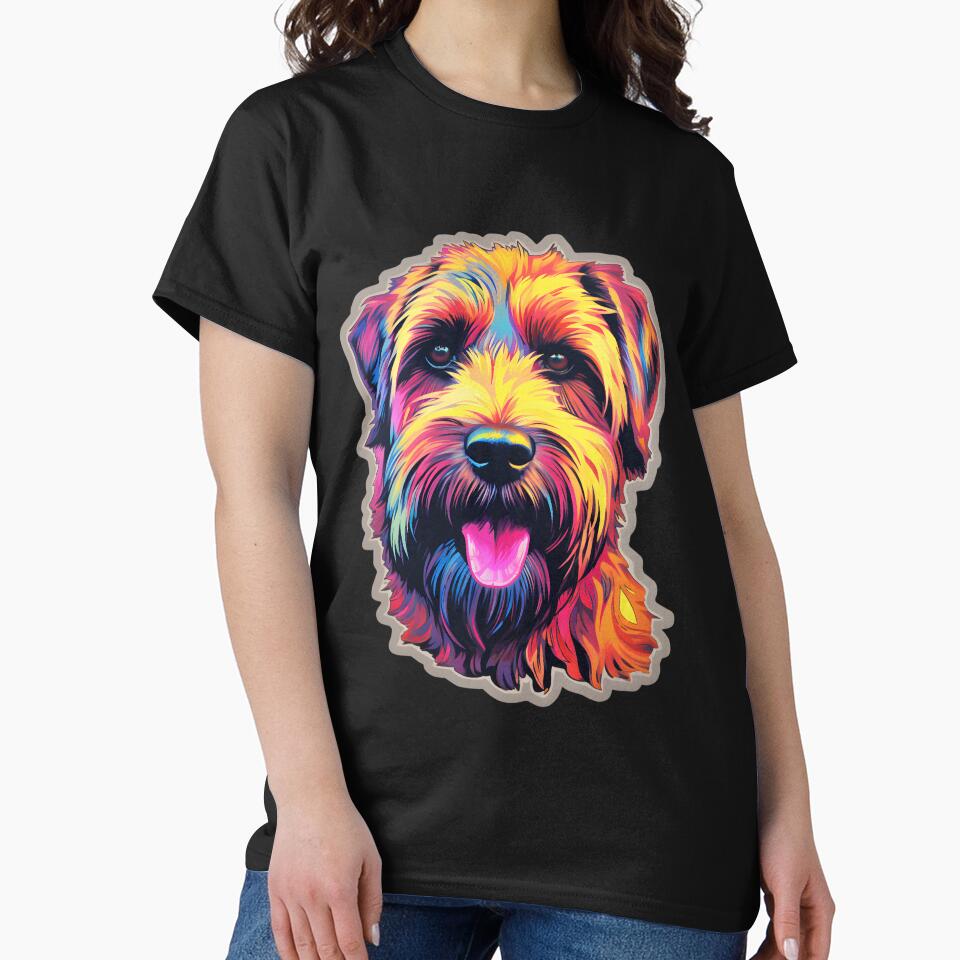 Soft-coated Wheaten Terrier Neon Design by CUTEDOGGIEZ