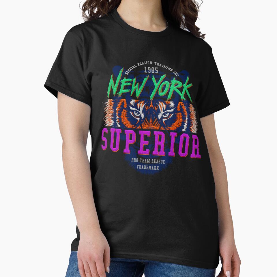 tiger new york superior - embroidery iron patch textured graphic artwork by hayrpictures