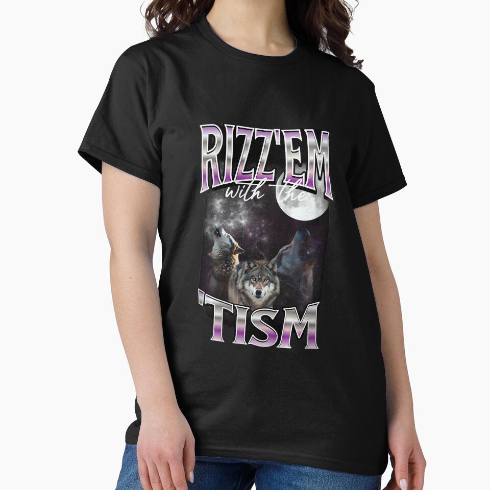 Rizz Em With The Tism Wolves Autistic 90s Bootleg Rap Premium by PaulTSchafer