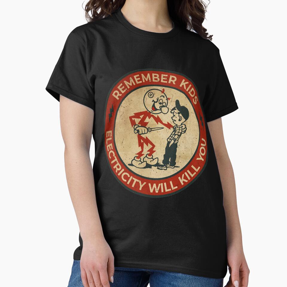 Electricity Will Kill You Kids Vintage by chiarasbubble