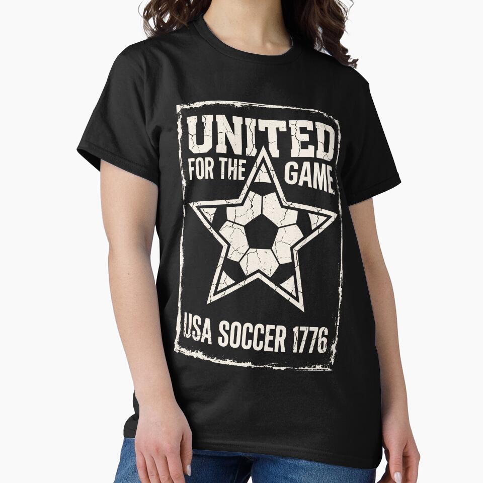 Funny Vintage 4th July USA Soccer Art JUN-291 by noberic