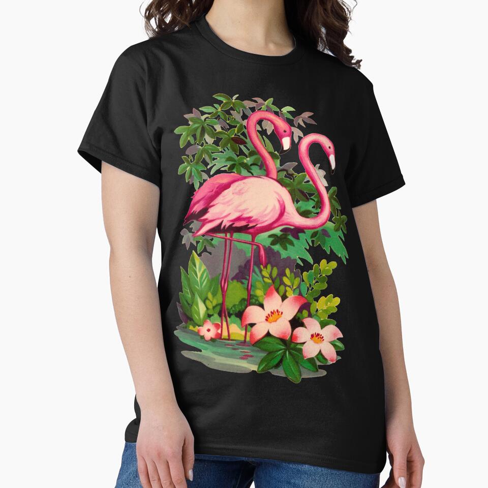 Retro Pink Flamingos by Pixelchicken
