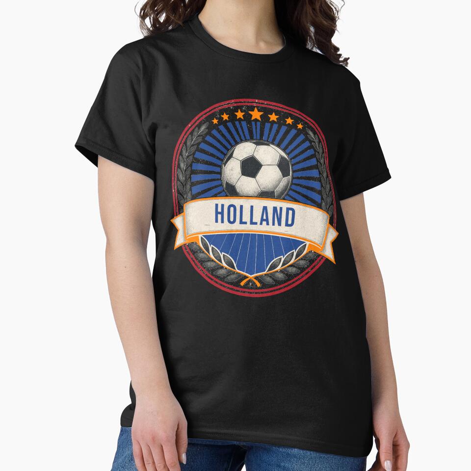 Holland Vintage Soccer Crest — Retro Dutch Football Badge Fan Emblem by icemanphotos