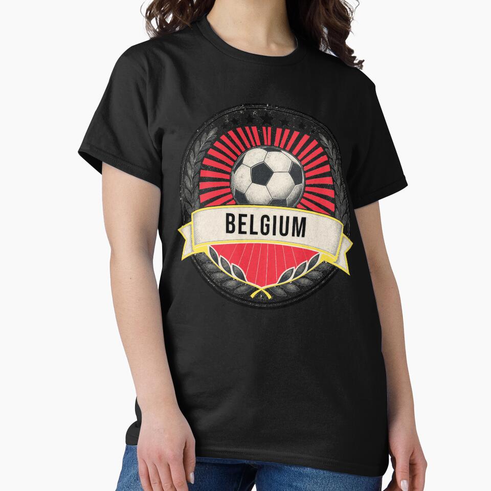 Belgium Vintage Soccer Crest — Retro Belgian Football Badge Fan Emblem by icemanphotos