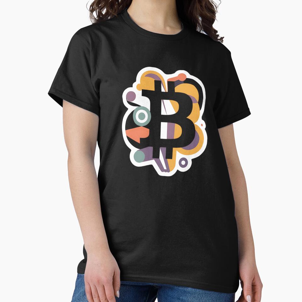 Bitcoin Monochrome Fashion Tee by RadDeck
